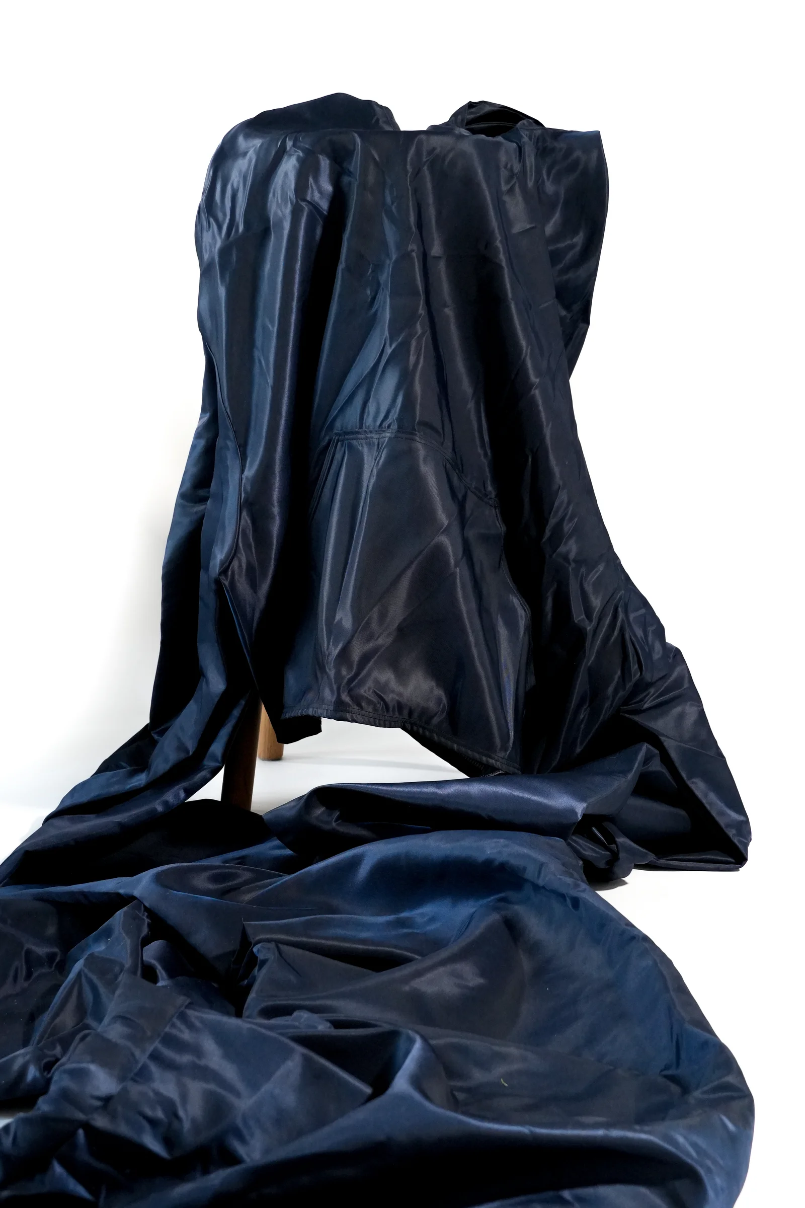 Look 1 Oversized Satin Polyamide Hoodie