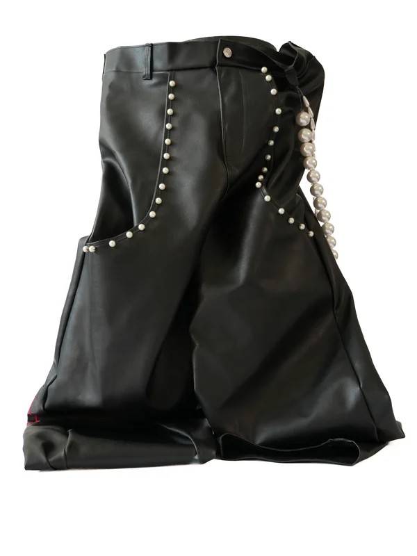 Look 4 Pearl Leather Trousers